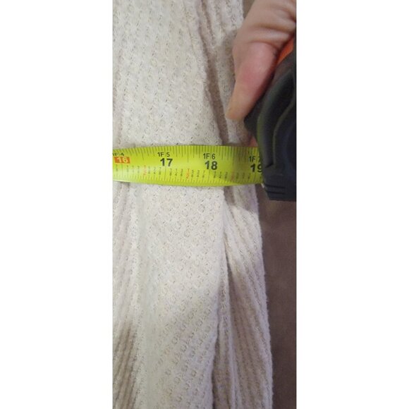 Bobeau Womens Large Relaxed Cowl Neck Sweater Waffle Knit Asymmetrical Swing Hem - Picture 3 of 5